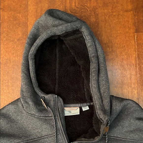 Rugged Elements Cozy Gray Men’s Sherpa Lined Hoodie Jacket, Size XXL, NWOT - Picture 3 of 16